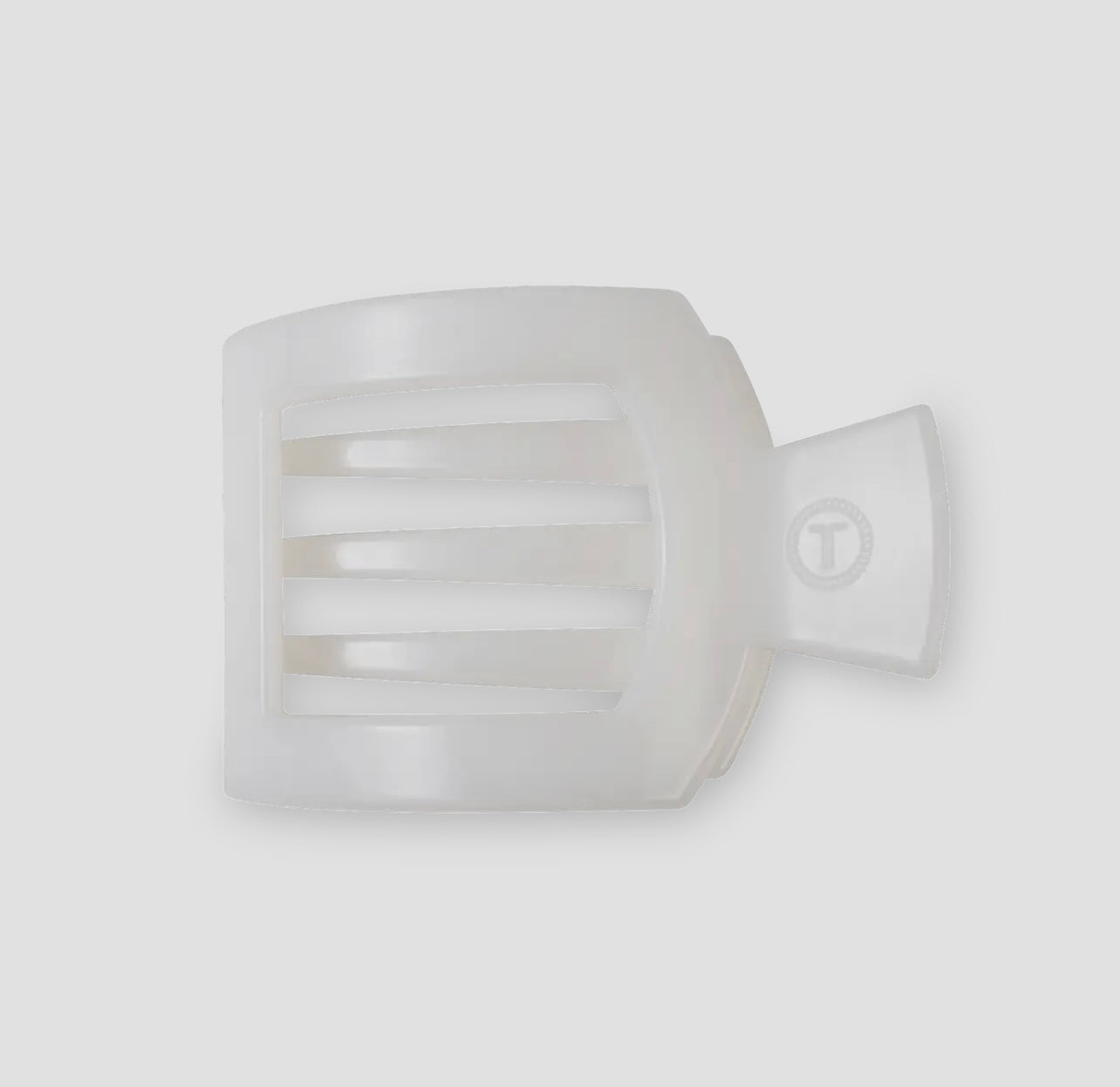 White Coconut Small Flat Square Clip