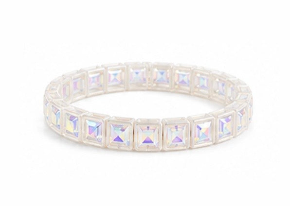 White RHINESTONE BRACELET