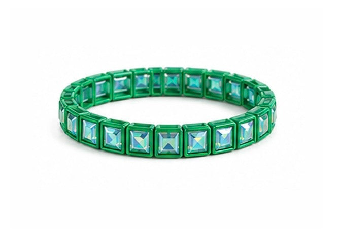 GREEN RHINESTONE BRACELET