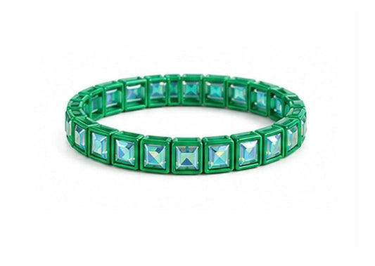 GREEN RHINESTONE BRACELET