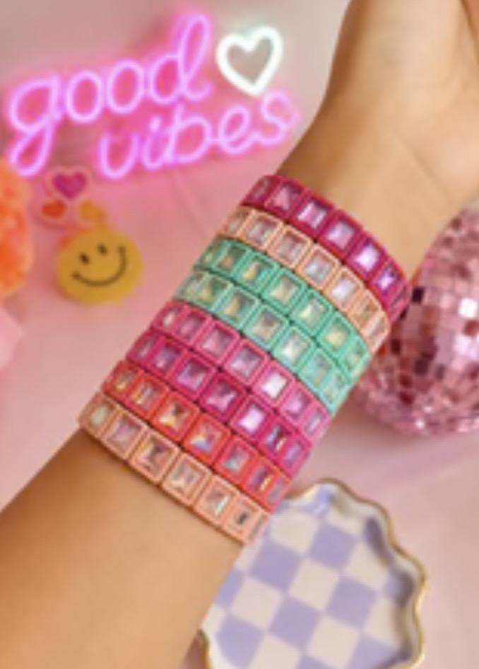 Light Pink RHINESTONE BRACELET