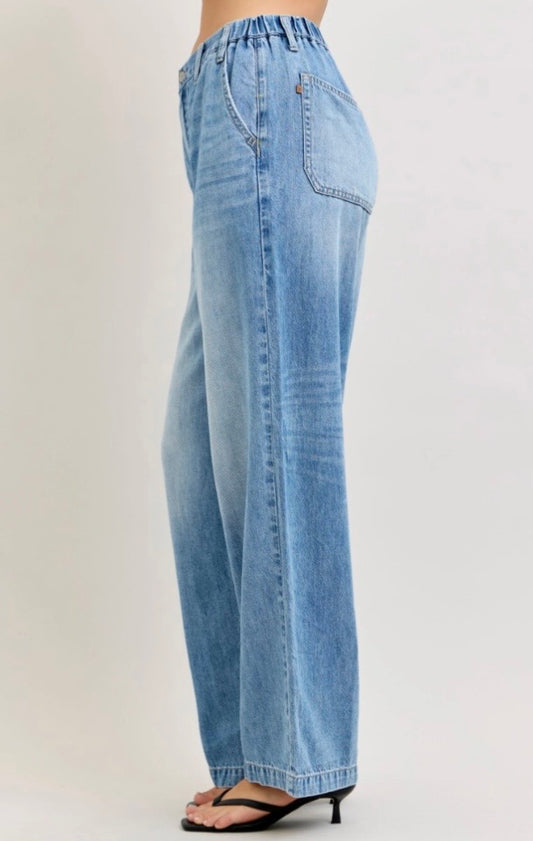 JUDY BLUE Featherweight Baggy Elastic WB