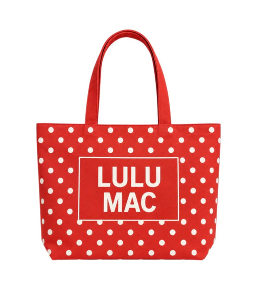 LuLu Mac Canvas Tote Red Dot