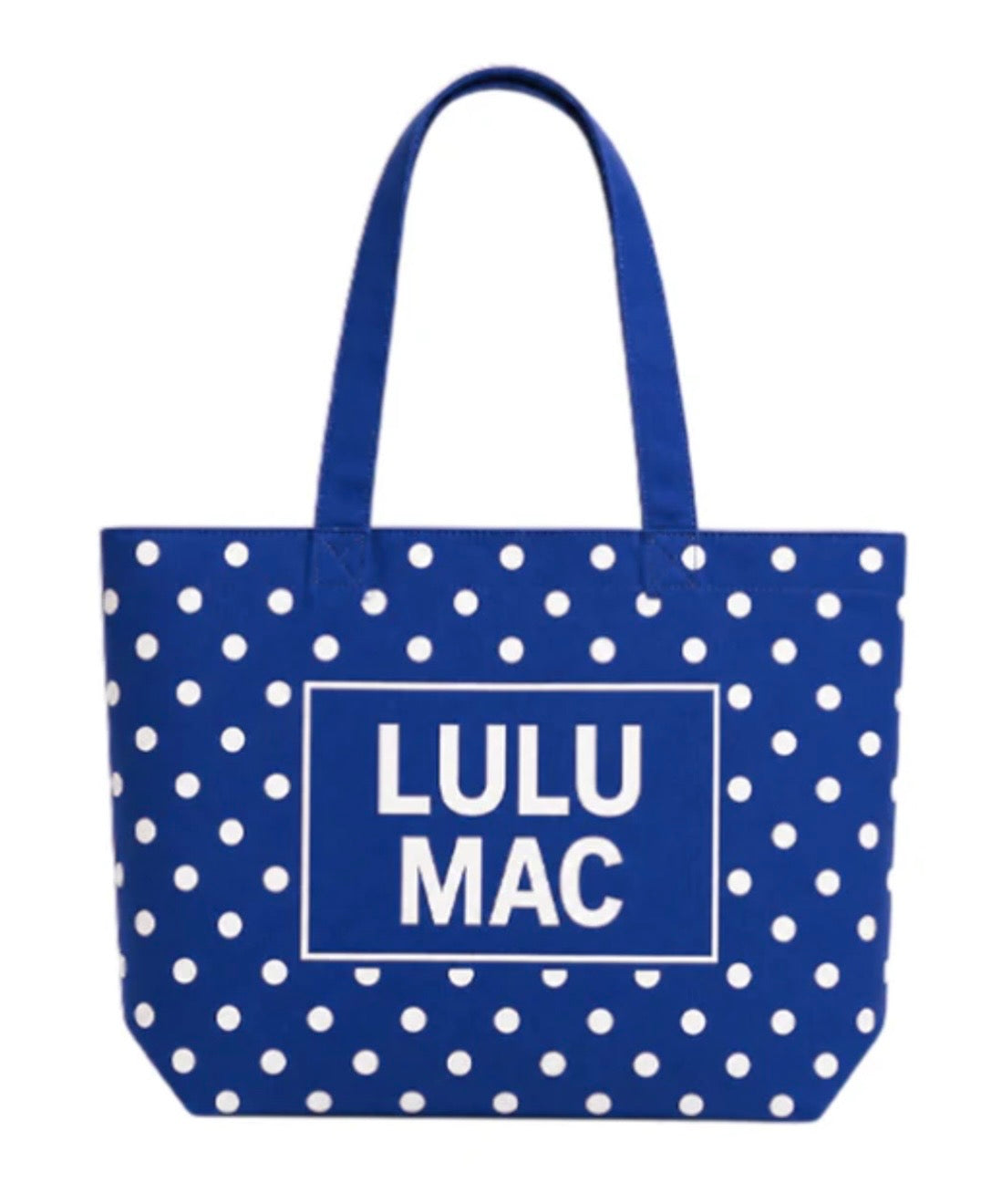 LuLu Mac Canvas Tote Royal White Dot