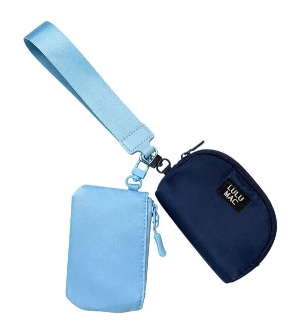 Lulu Mac Double Pouch Light Blue/Navy