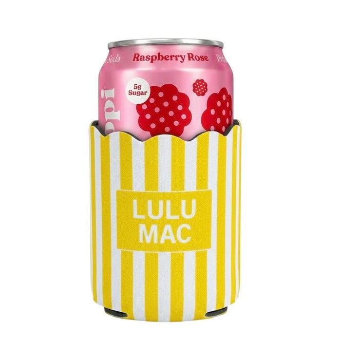 Lulu Mac Yellow Stripe Koozie