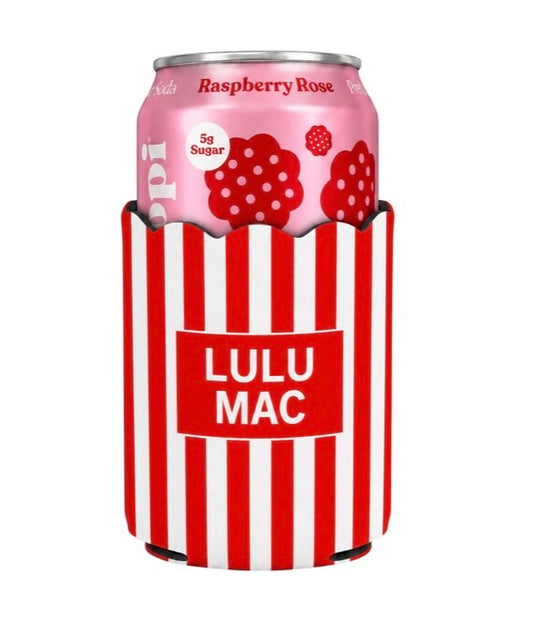 Lulu Mac Red Stripe Koozie