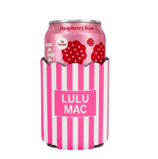Lulu Mac Pink Stripe Koozie