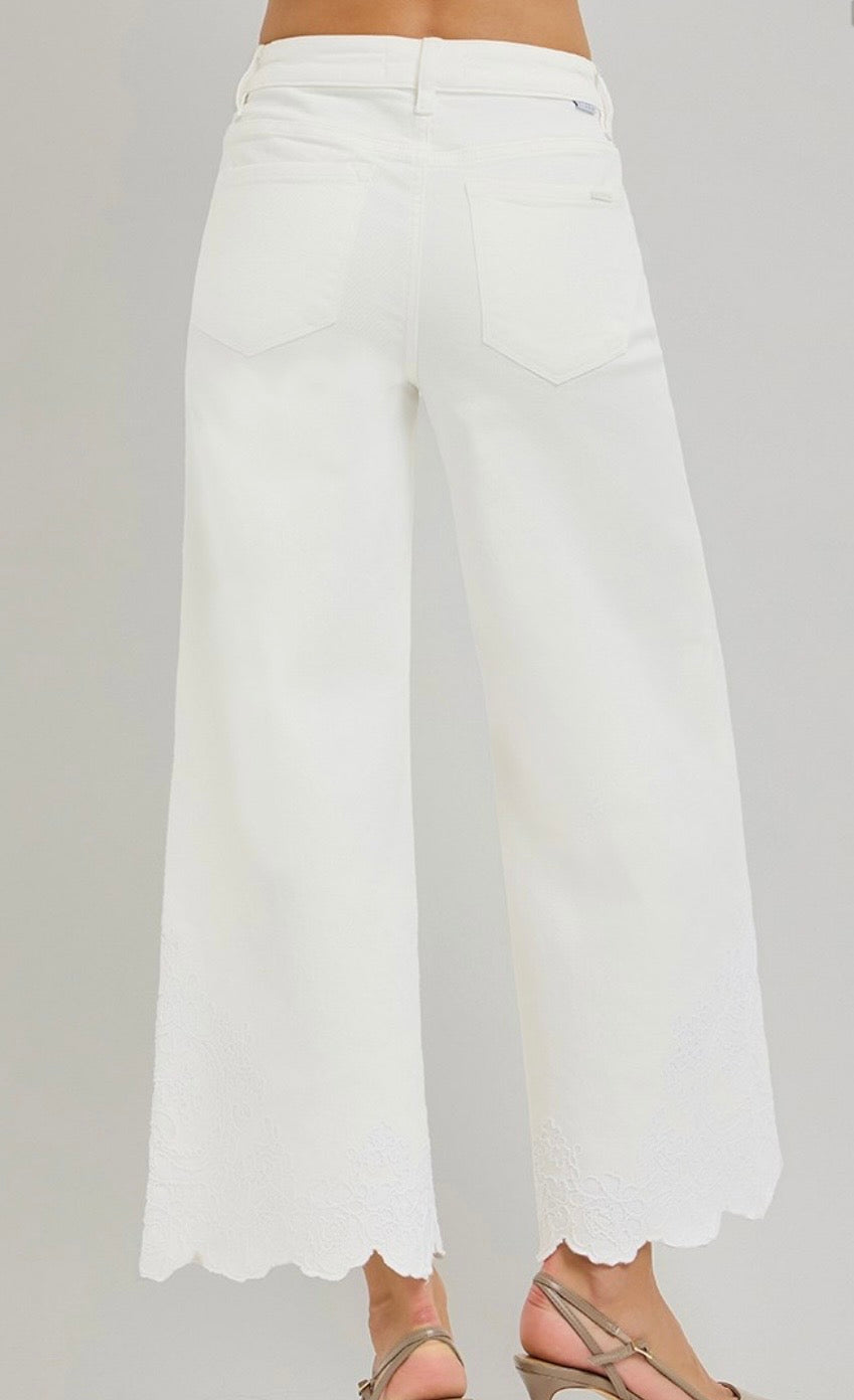Cream Heirloom Scallop Denim