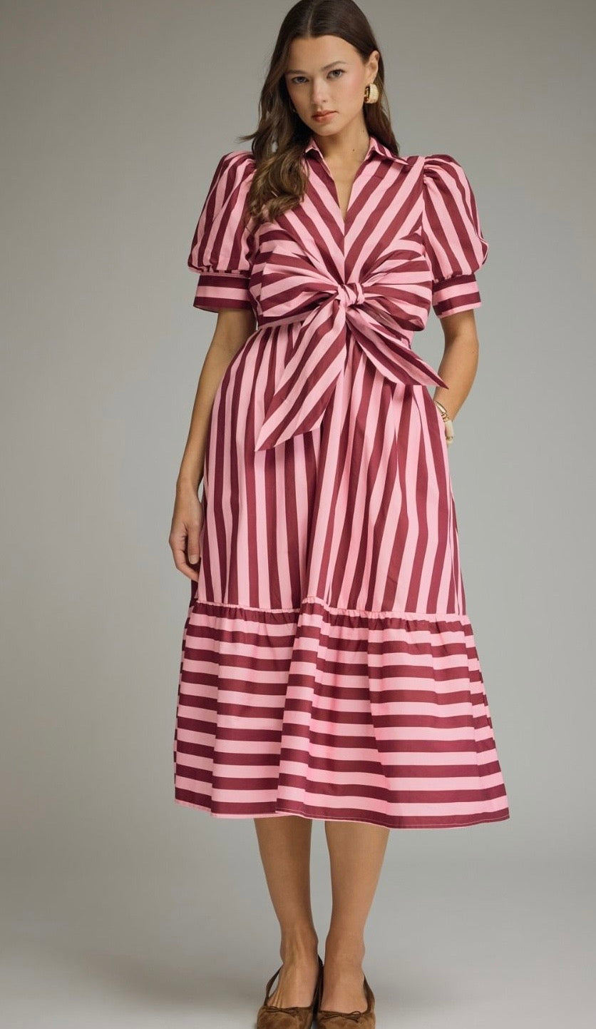 Sugar Plum Striped Maxi Dress