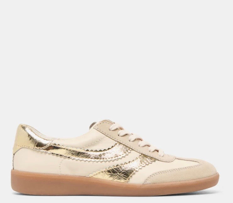Merit White/Gold Leather