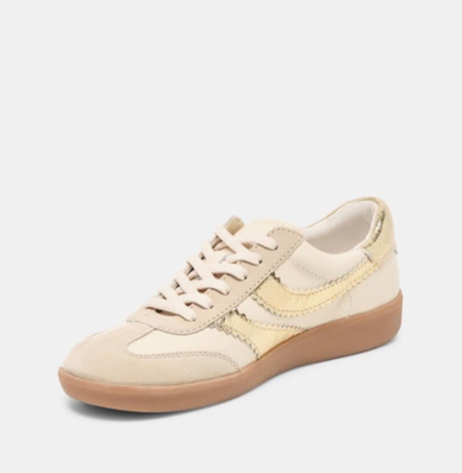 Merit White/Gold Leather