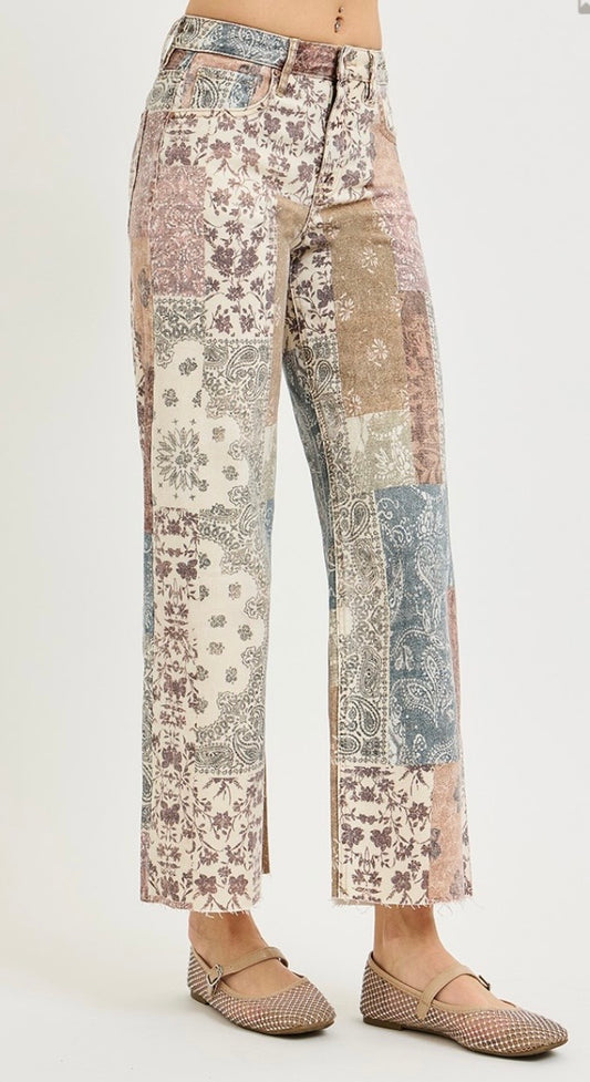Earth Block HR Ankle Wide Leg Denim