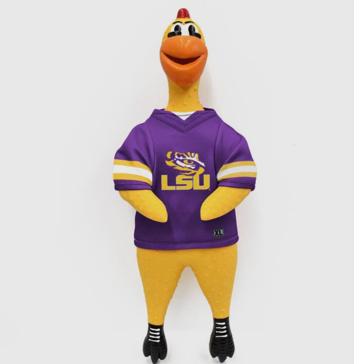 NCAA LSU Tigers Rubber Chicken Pet Toy