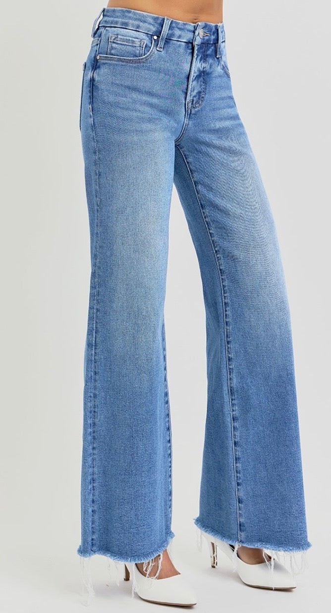 LA High Rise Wide Leg Jeans