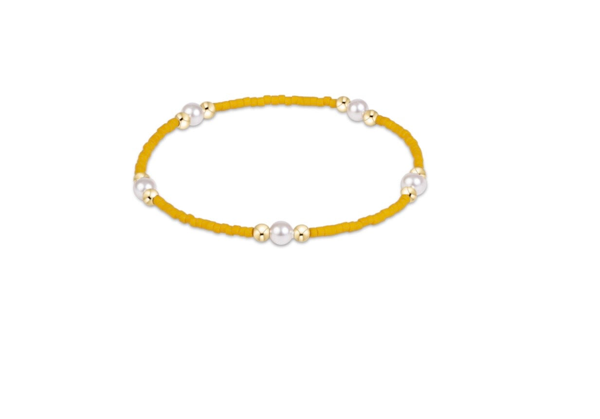 Gameday Hope Purpose Pearl Bracelet - Golden Yellow
