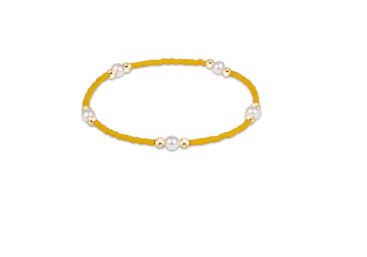 Gameday Hope Purpose Pearl Bracelet - Golden Yellow