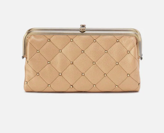 Lauren Clutch - Pebbled Metallic Leather