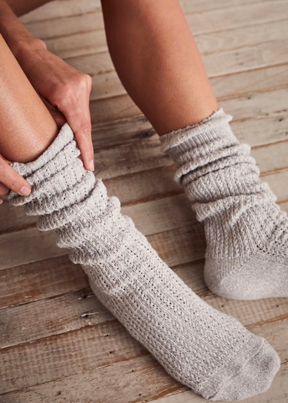Slouch Socks Marbled Grey