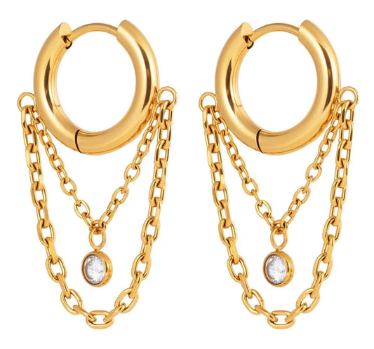Layered Chain Huggies Water Resistant