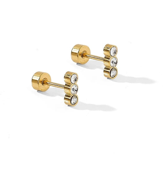 Screwback Stud Earrings - Poppy