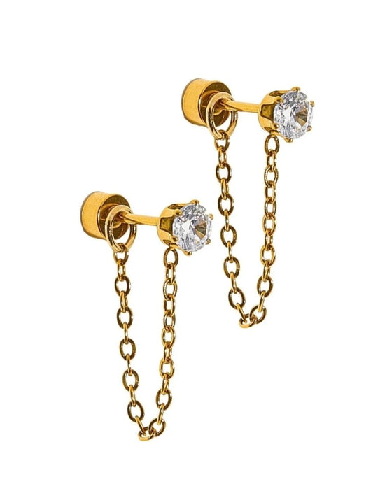 Screwback Stud Earrings - Indy Gold