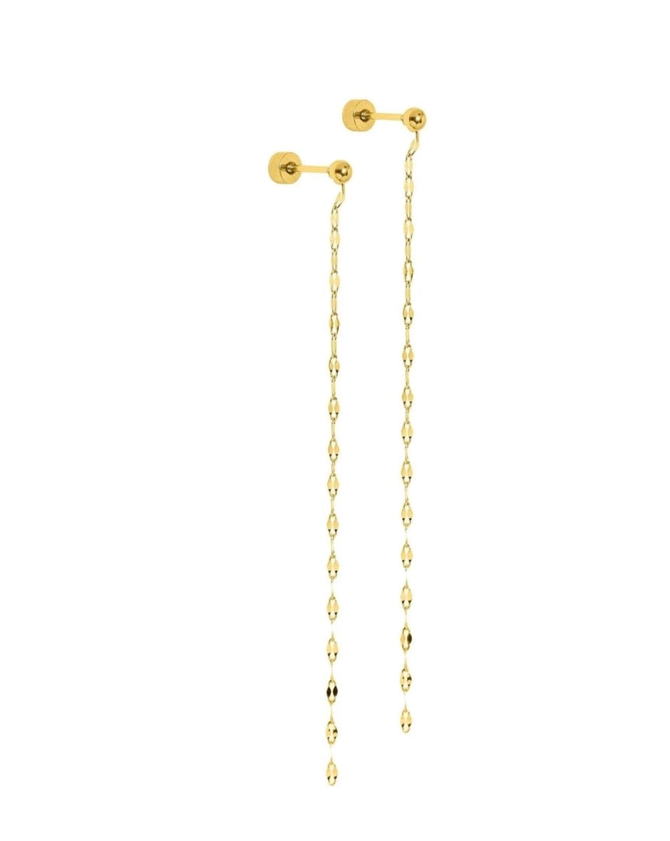 Screwback Stud Earrings - Devin Duster Gold