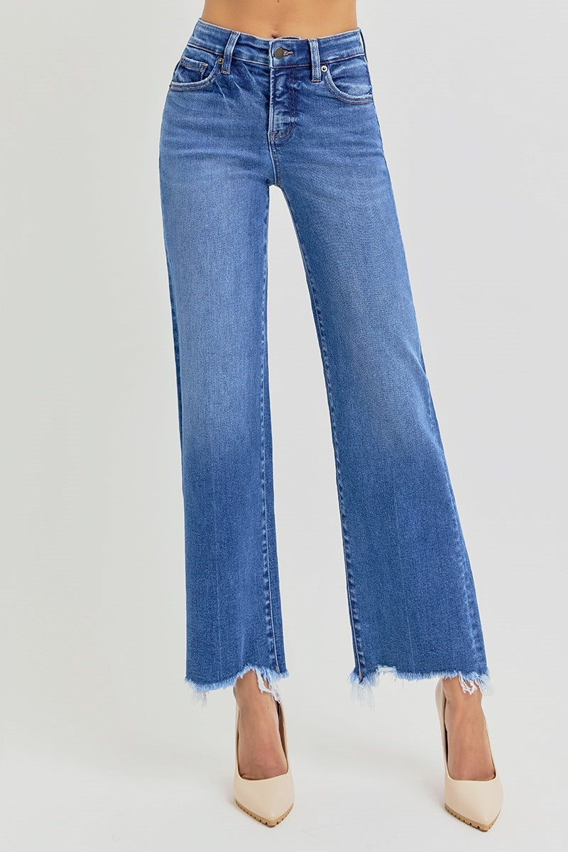 Sara 78 Tummy Control High Rise Ankle Straight Jeans