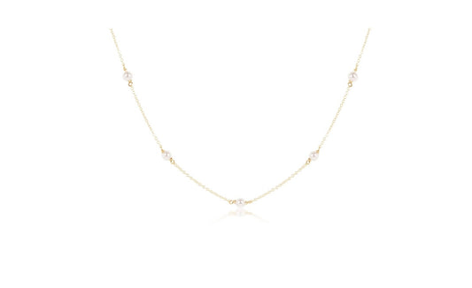 15” Choker Simplicity Chain Gold - 4mm Pearl