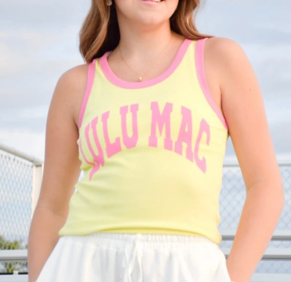Lulu Mac Tank Yellow/Hot Pink