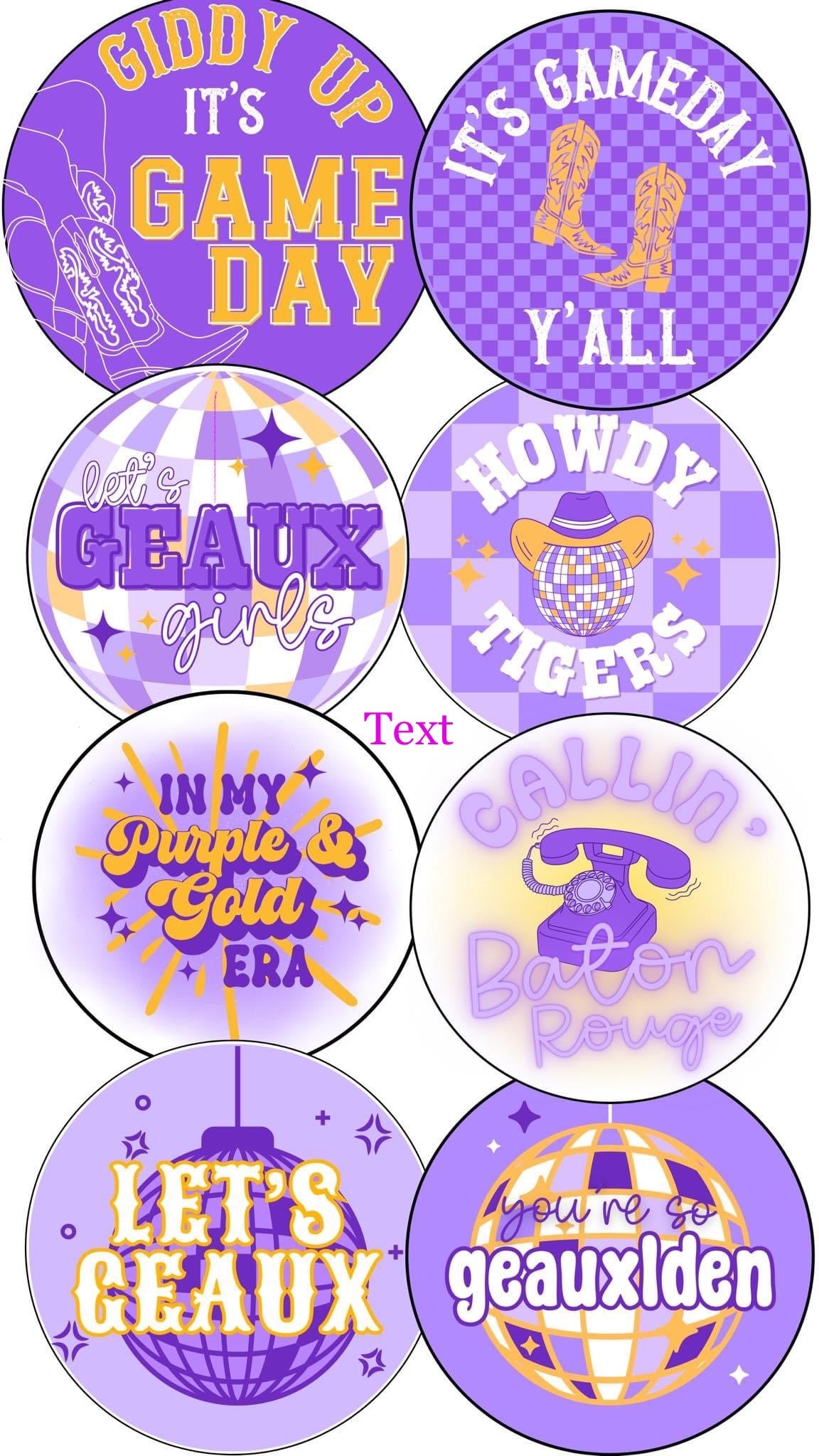 CC Gameday Buttons