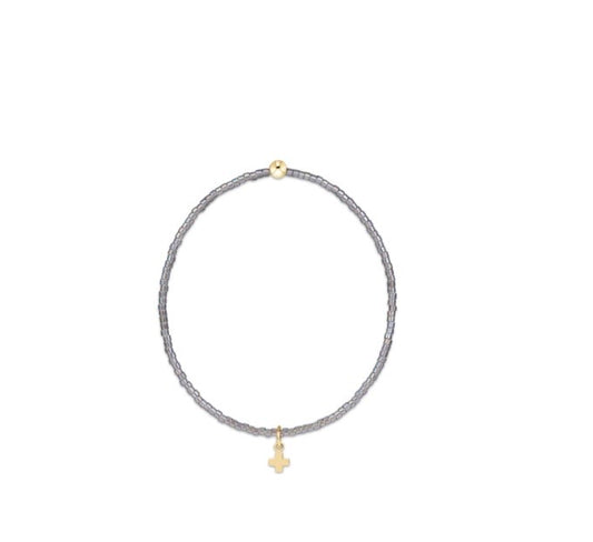 Hope Classic Morning Mist Bracelet - Signature Cross Small Gold Charm