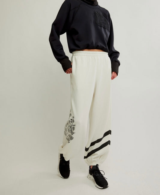 All Star Pant Logo Ivory/Black Combo