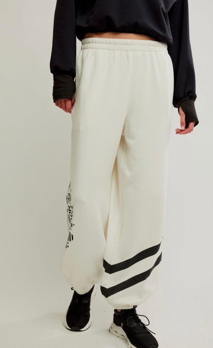 All Star Pant Logo Ivory/Black Combo