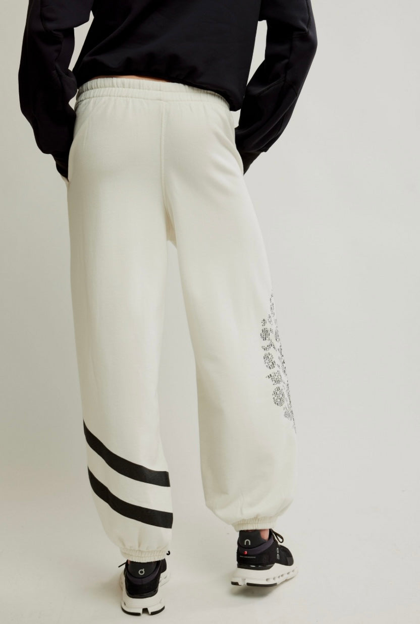 All Star Pant Logo Ivory/Black Combo