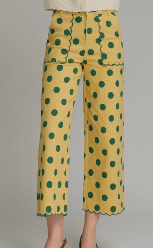 Walker Polka Dot Scallop Pants