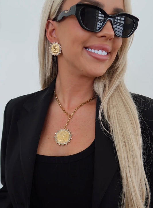 Lariat Coin Necklace