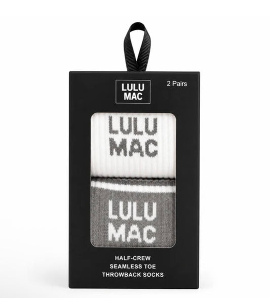 Lulu Mac Socks 2 Pair Box Grey