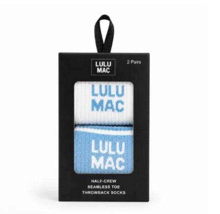 Lulu Mac Socks 2 Pair Box Light Blue