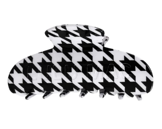 Houndstooth Lulu Mac Hair Clip