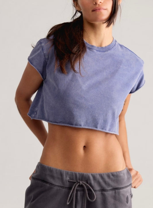 Hot Shot Cropped Tee True Navy
