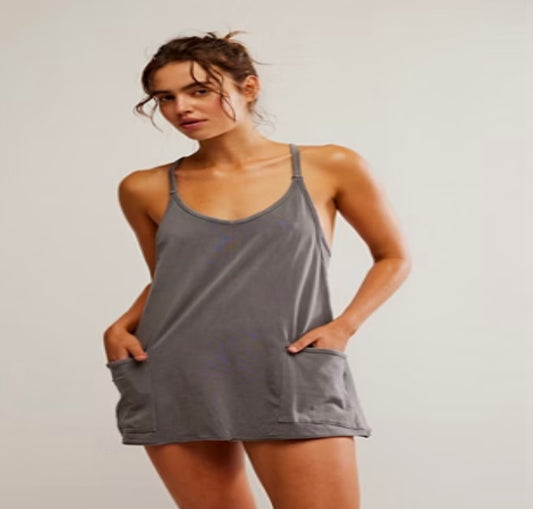 Hot Shot Mini Dress Gunmetal