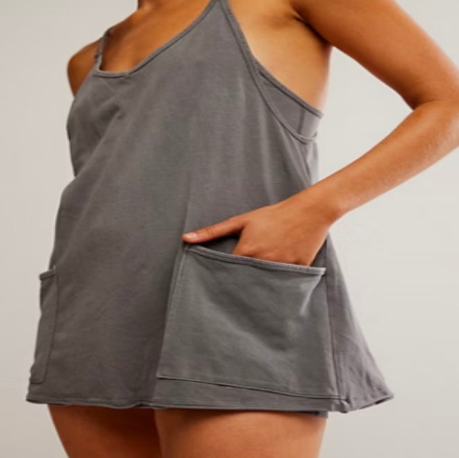 Hot Shot Mini Dress Gunmetal