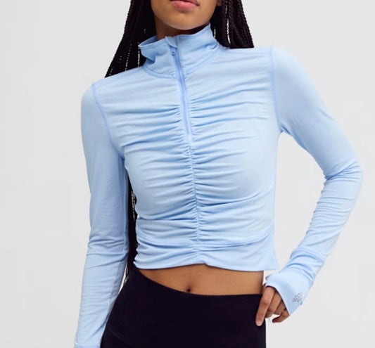 Solid Tempo Half Zip Peri Blue