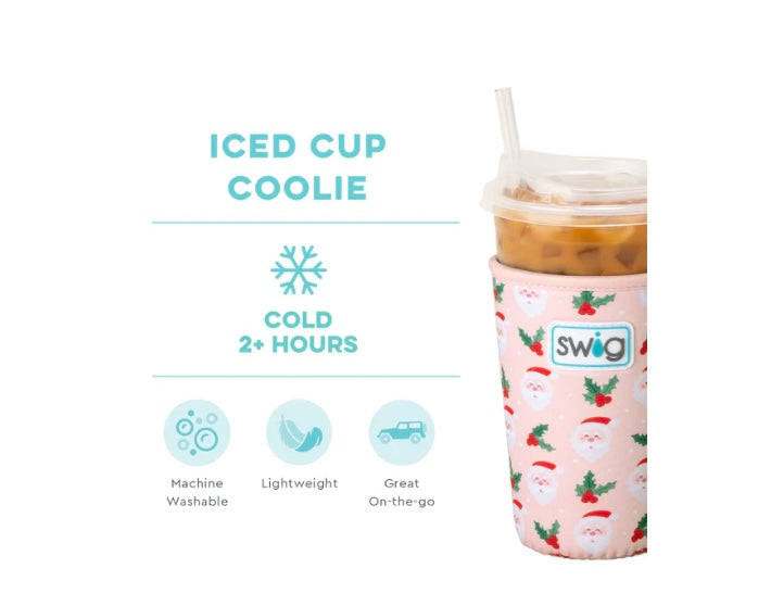 Holly Jolly Iced Cup Coolie (Medium)