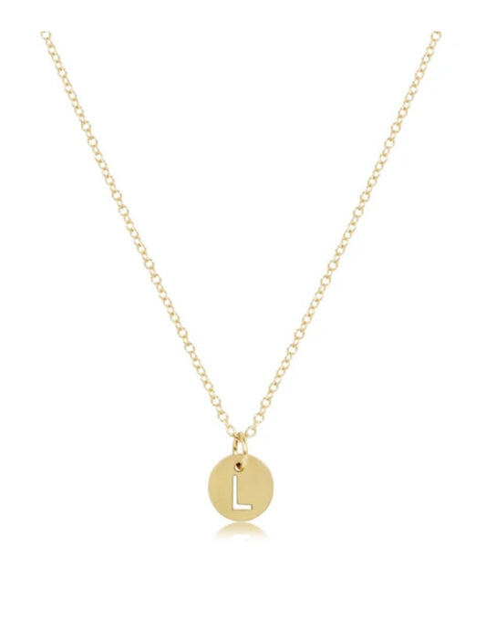 16" necklace gold - Respect Small Gold Disc - L