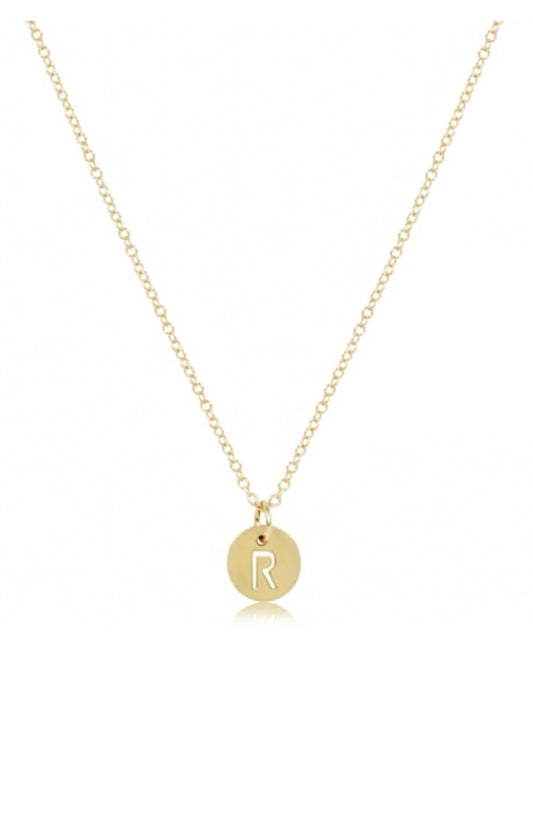 16" necklace gold - Respect Small Gold Disc - R