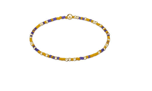 Gameday Hope Unwritten Bracelet - Deep Purple - Golden Yellow