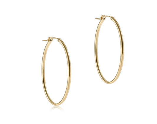 Oval Gold 2” Hoop - Smooth