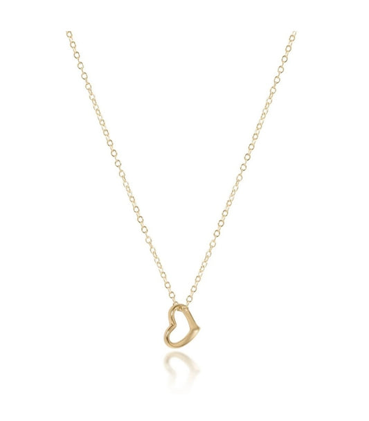 16” Necklace Love Small Gold Charm